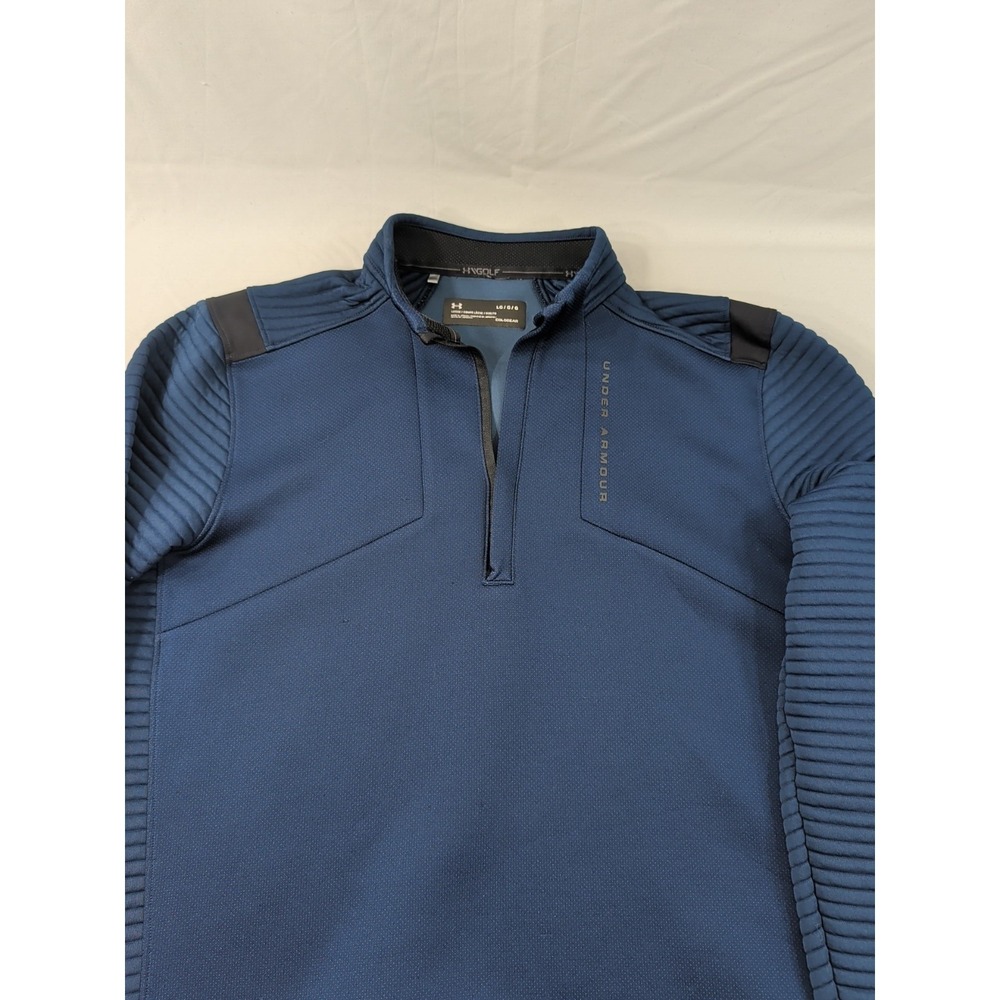 Under Armour Jacket Men Large Blue Golf Storm Evolution Daytona 1/2 Zip Pullover